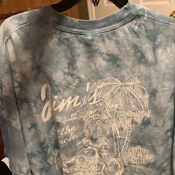 Harley Davidson shirt blue green 2X St Pete